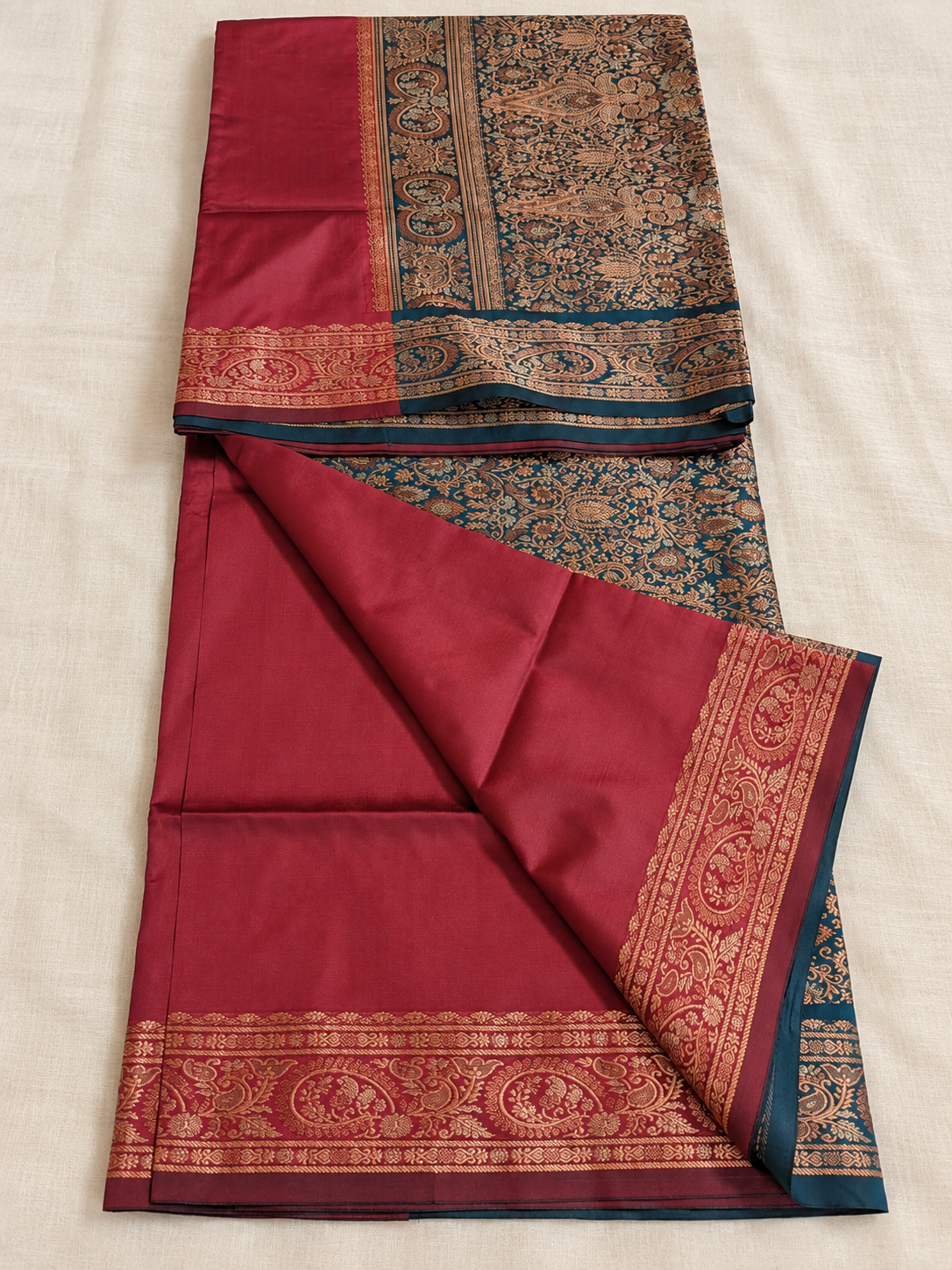 Blush Pink Katan Saree